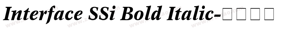Interface SSi Bold Italic字体转换